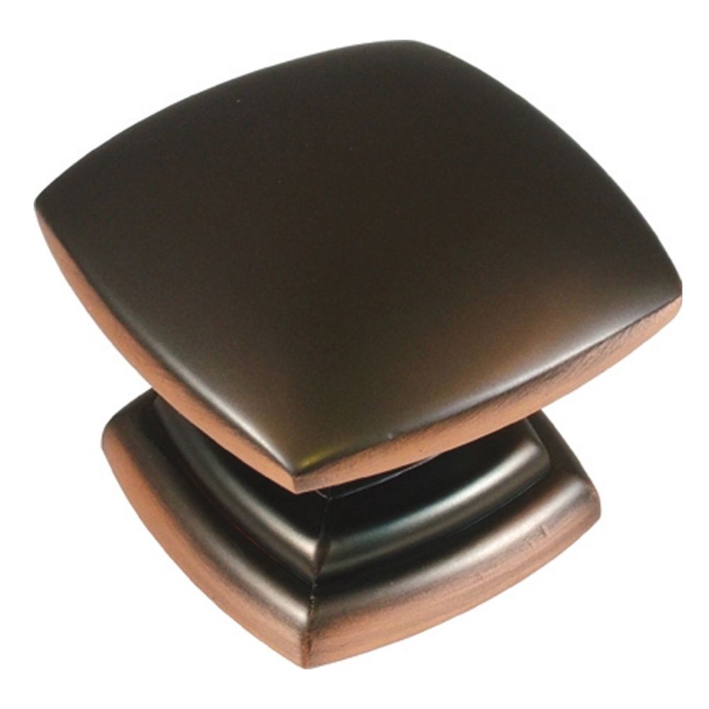 Hickory Hardware P2163-OBH Euro-Contemporary Collection Knob 1-1/2 Inch Diameter Oil-Rubbed Bronze Highlighted Finish