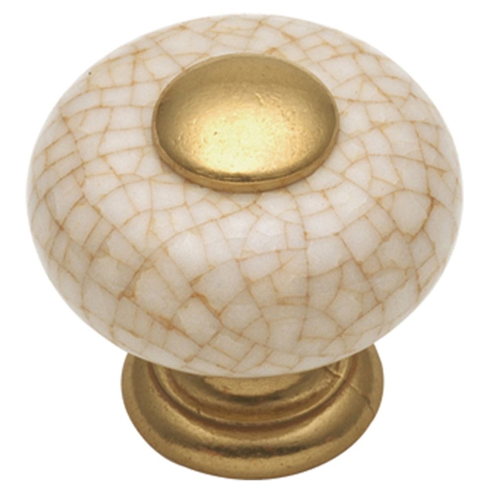 Hickory Hardware P221-VC Tranquility Collection Knob 1 Inch Diameter Vintage Brown Crackle Finish