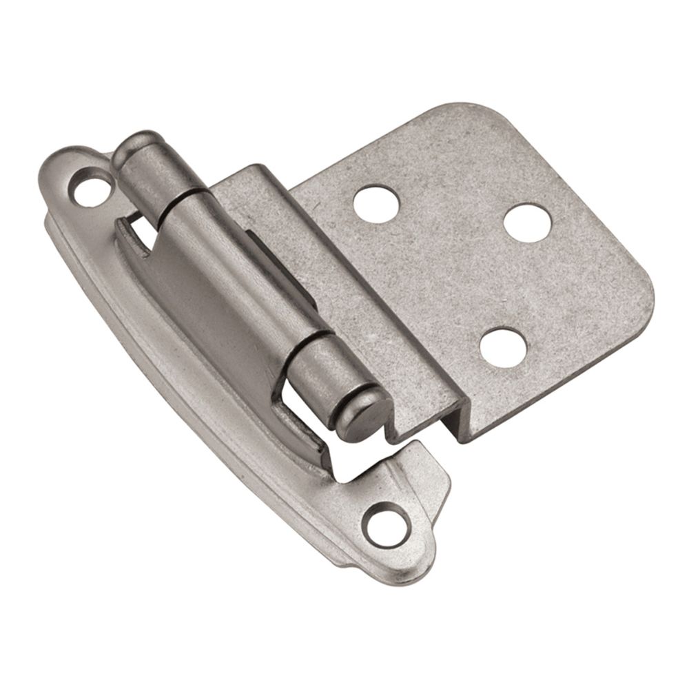 Hickory Hardware P243-SN Surface Self-Closing Collection Hinge SurFace Self Close (2 Pack) Satin Nickel Finish