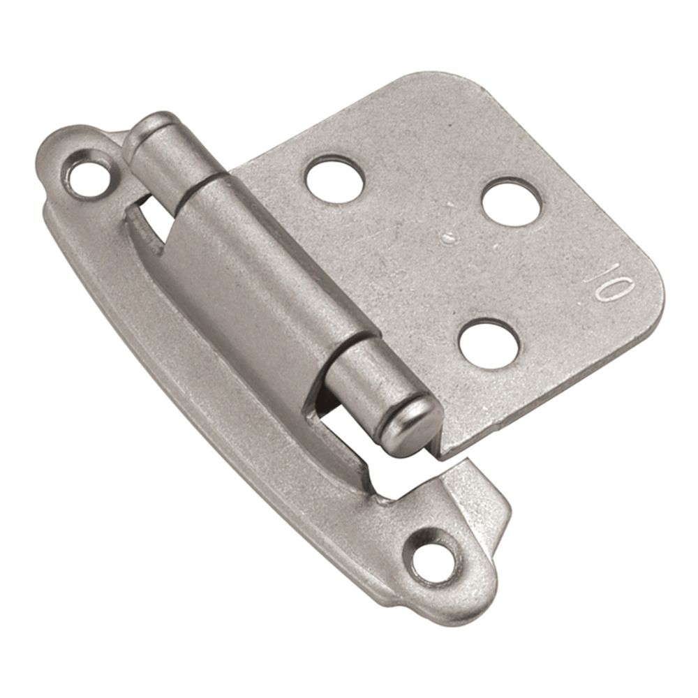 Hickory Hardware P244-SN Surface Self-Closing Collection Hinge SurFace Self Close (2 Pack) Satin Nickel Finish