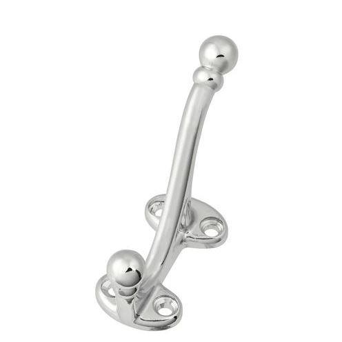 Hickory Hardware P25029-BGB Hooks Collection Coat Hook Double 5/8 Inch Center to Center Brushed Golden Brass Finish