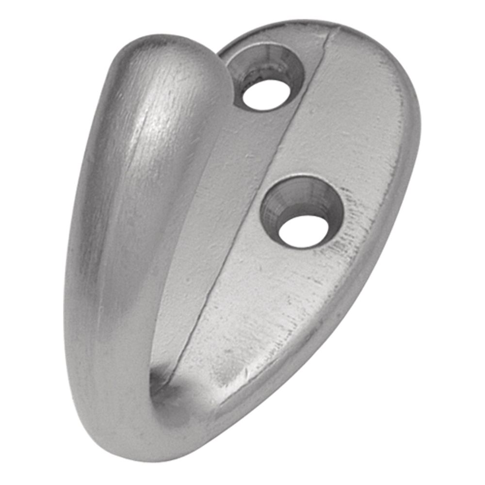 Hickory Hardware P27100-SC Hooks Collection Utility Hook Single 1/2 Inch Center to Center Satin Silver Cloud Finish