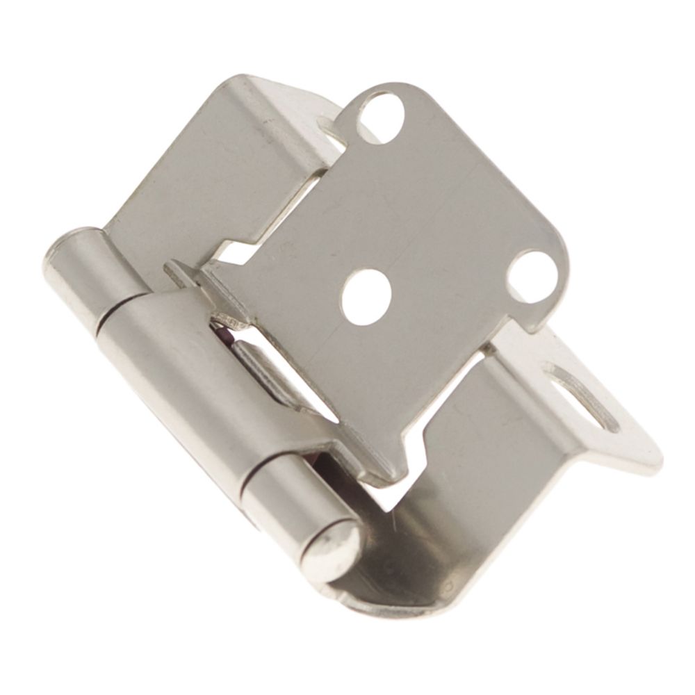 Hickory Hardware P2710F-SN Self-Closing Semi-Concealed Collection Hinge Semi-Concealed (2 Pack) Satin Nickel Finish