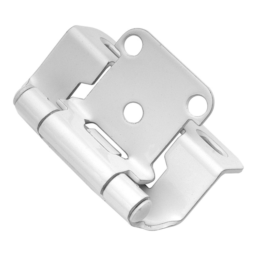 Hickory Hardware P2710F-W2 Self-Closing Semi-Concealed Collection Hinge Semi-Concealed (2 Pack) White Powder Coat Finish