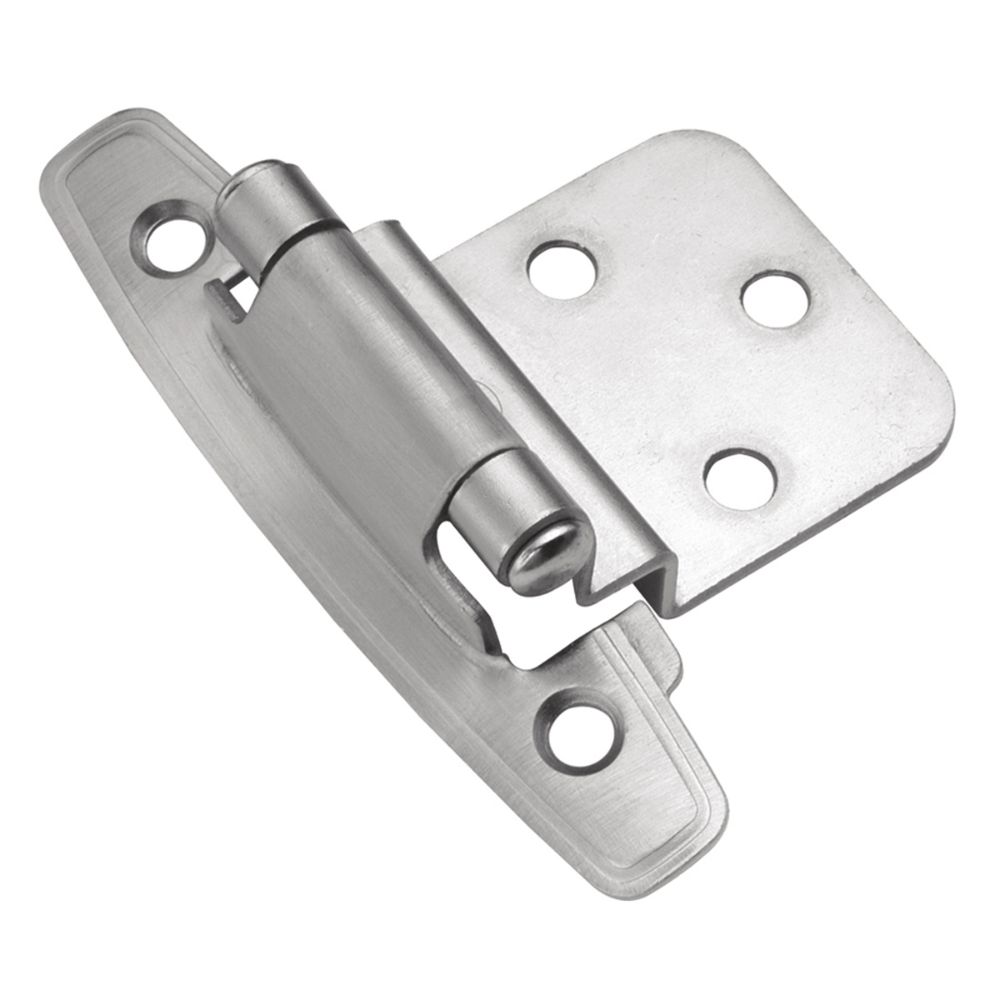Hickory Hardware P295-SC Surface Self-Closing Collection Hinge SurFace Self Close (2 Pack) Satin Silver Cloud Finish
