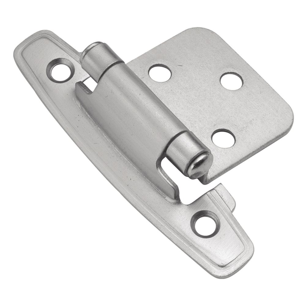 Hickory Hardware P296-SC Surface Self-Closing Collection Hinge SurFace Self Close (2 Pack) Satin Silver Cloud Finish