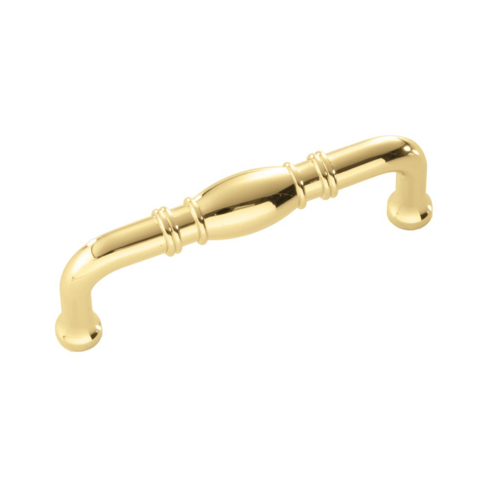 Hickory Hardware P3050-PB Williamsburg Collection Pull 3 Inch Center to Center Polished Brass Finish