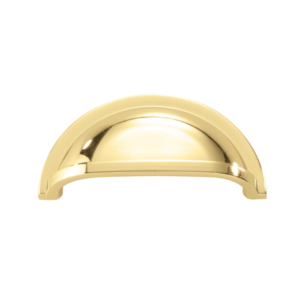Hickory Hardware P3055-PB-10B Williamsburg Collection Cup Pull 3 Inch Center to Center Polished Brass Finish (10 Pack)