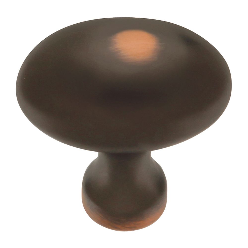 Hickory Hardware P3058-OBH Williamsburg Collection Knob 1-3/8 Inch X 15/16 Inch Oil-Rubbed Bronze Highlighted Finish