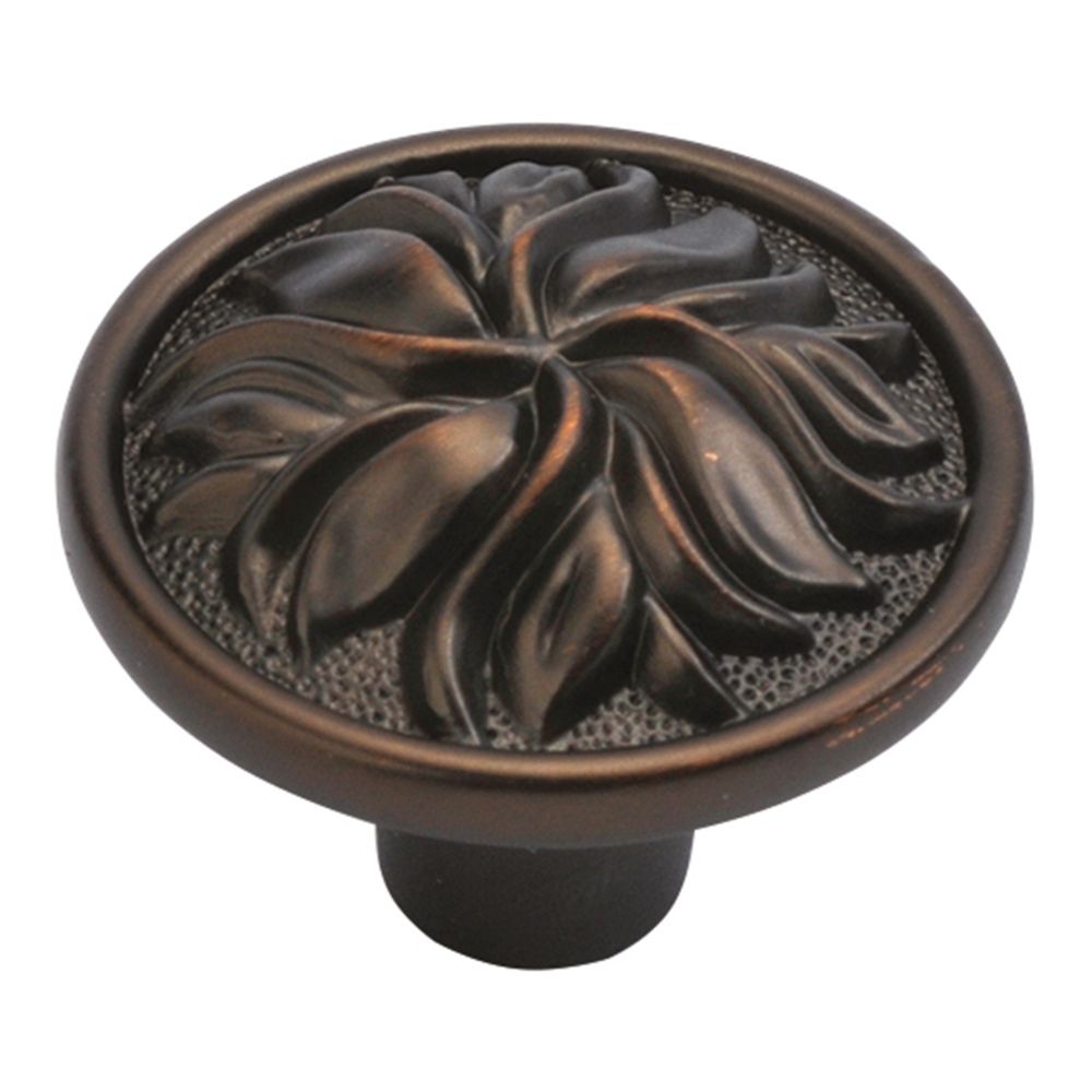 Hickory Hardware P3093-RB Mayfair Collection Knob 1-3/8 Inch Diameter Refined Bronze Finish