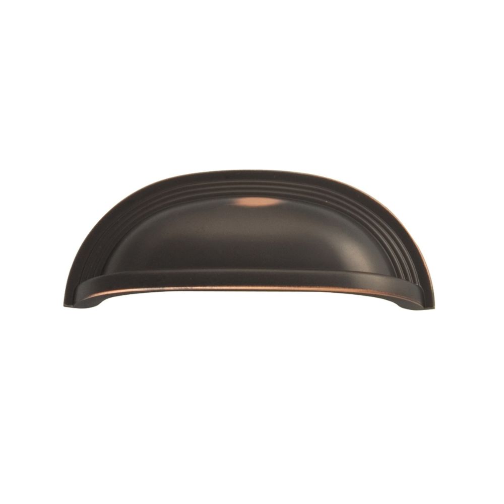 Hickory Hardware P3104-OBH Deco Collection Cup Pull 3-3/4 Inch (96mm) Center to Center Oil-Rubbed Bronze Highlighted Finish