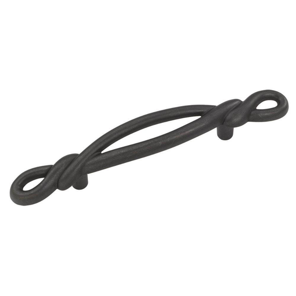 Hickory Hardware P3451-BI French Twist Collection Pull 3 Inch Center to Center Black Iron Finish