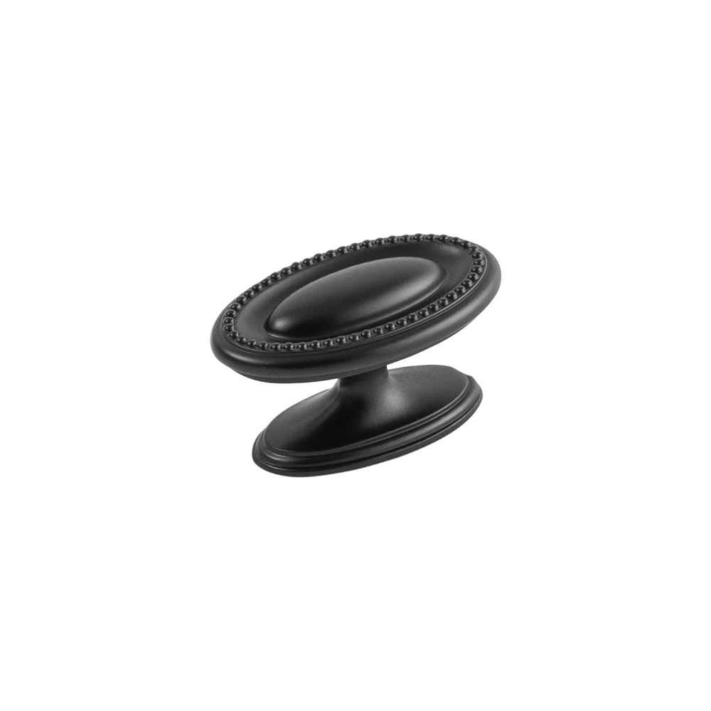 Hickory Hardware P3600-MB Knob, 1-3/4" X 1-1/8" Oval in Matte Black