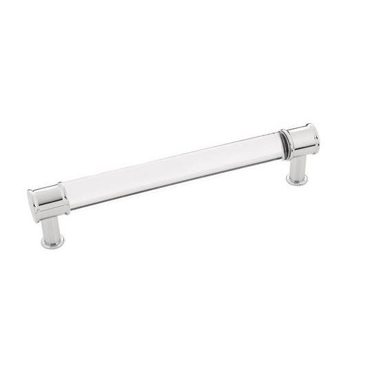 Hickory Hardware P3702-CABGB Midway Collection Pull 6-5/16 Inch (160mm) Center to Center Crysacrylic with Brushed Golden Brass Finish
