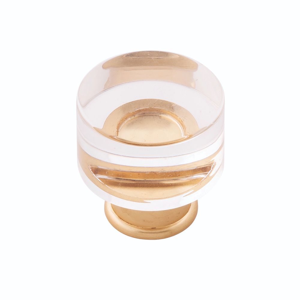 Hickory Hardware P3709-CABGB-10B Knob, 1-1/4" Dia., 10 Pack in Brushed Golden Brass