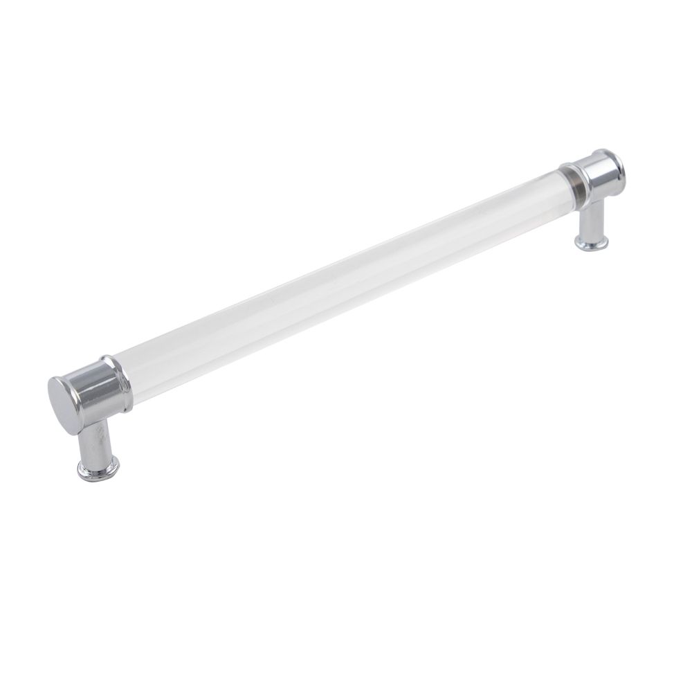 Hickory Hardware P3711-CACH PULL, 12" C/C in Crysacrylic With Chrome