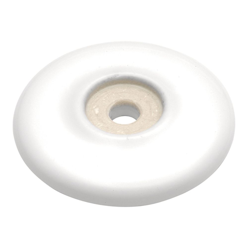 Hickory Hardware P69-W English Cozy Collection Backplate 2-1/16 Inch Diameter White Finish