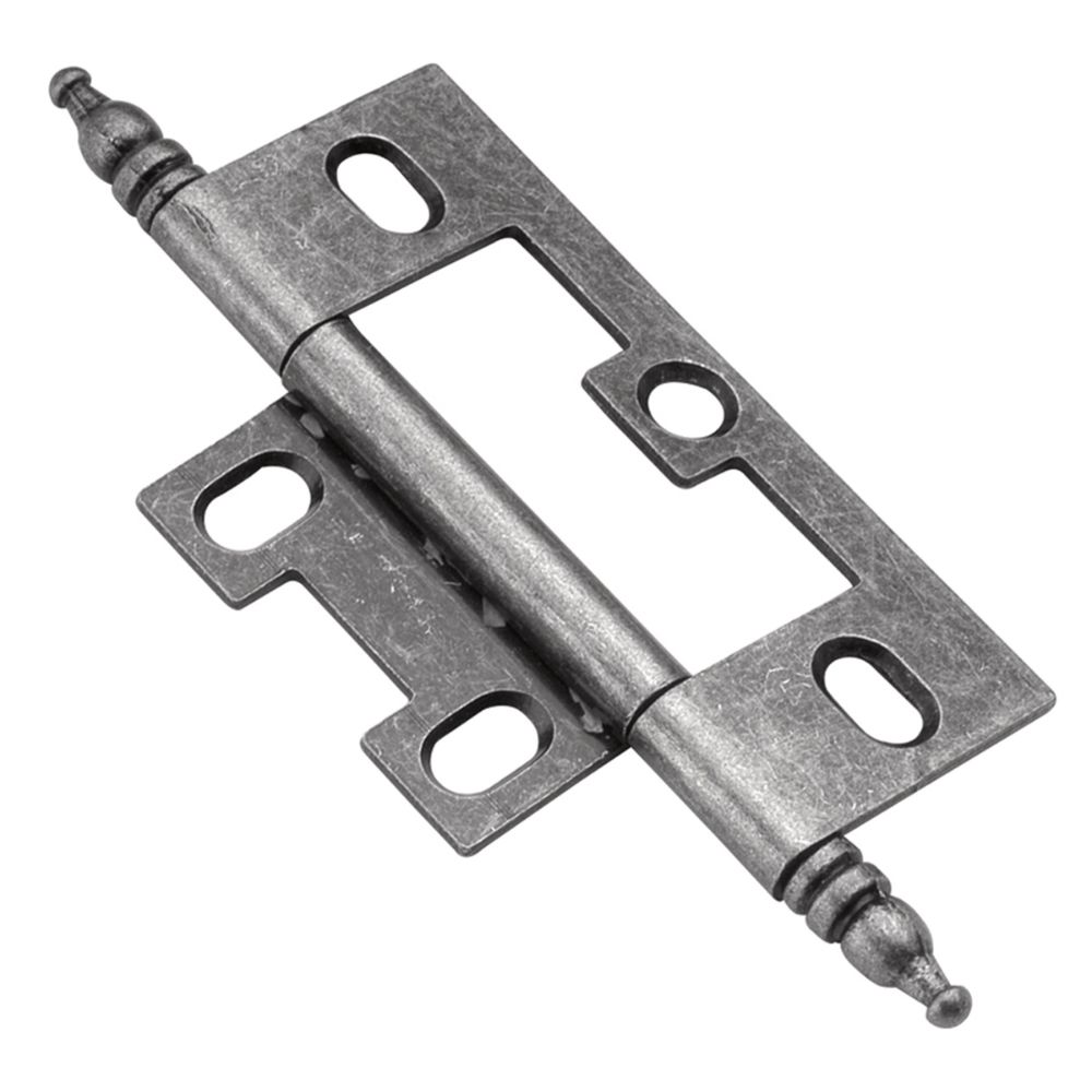 Hickory Hardware P8293-SM Self Mortise Collection Hinge Self Mortise (2 Pack) Silver Medallion Finish
