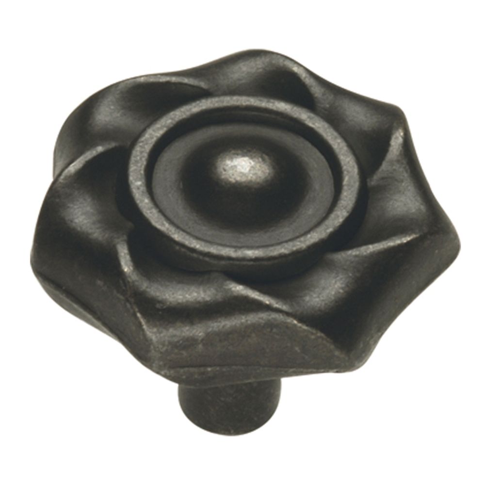 Hickory Hardware PA1312-BI Charleston Blacksmith Collection Knob 1-1/4 Inch Diameter Black Iron Finish