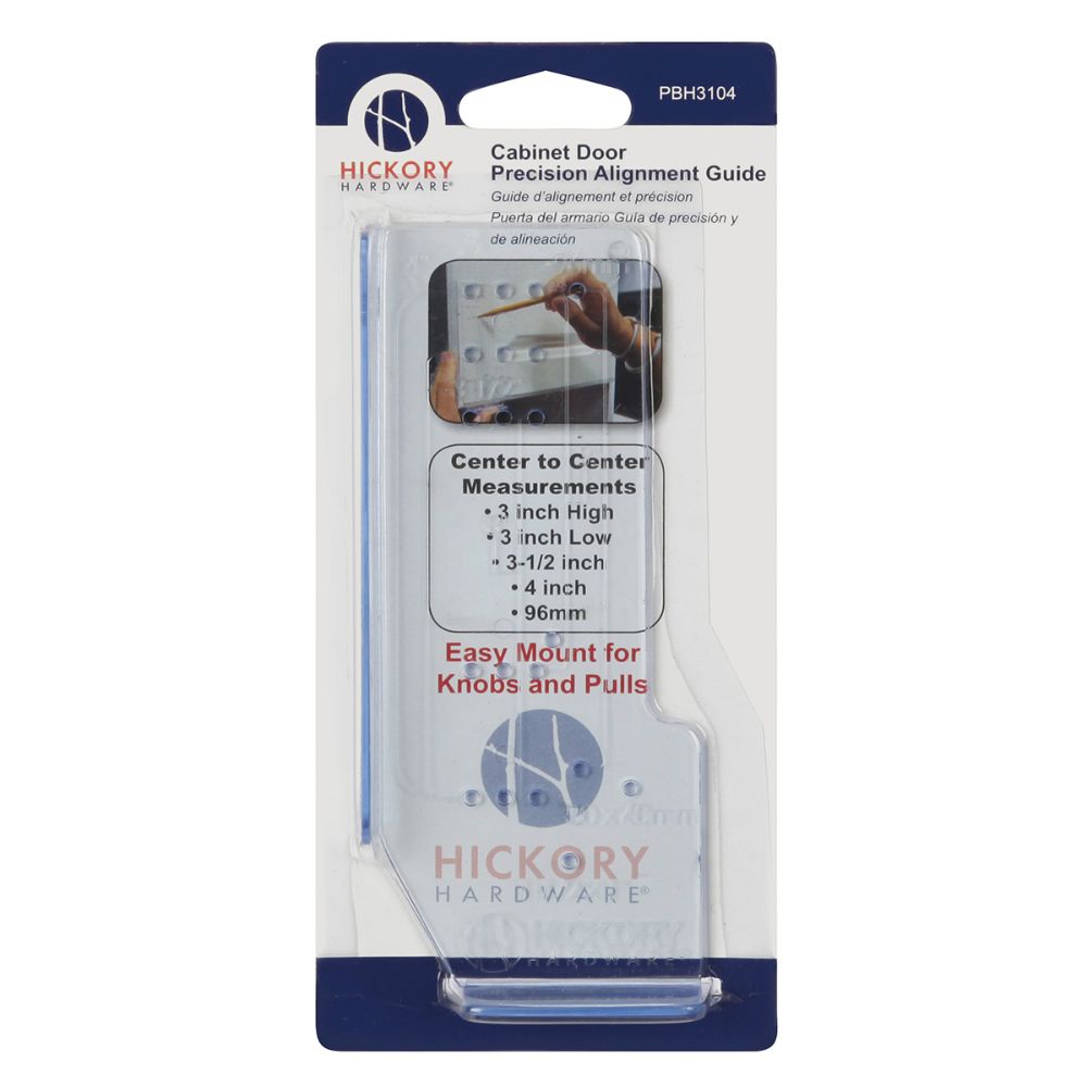 Hickory Hardware PBH3104 Mounting Templates Collection Mounting Kit For Cabinets Clear Blue Finish