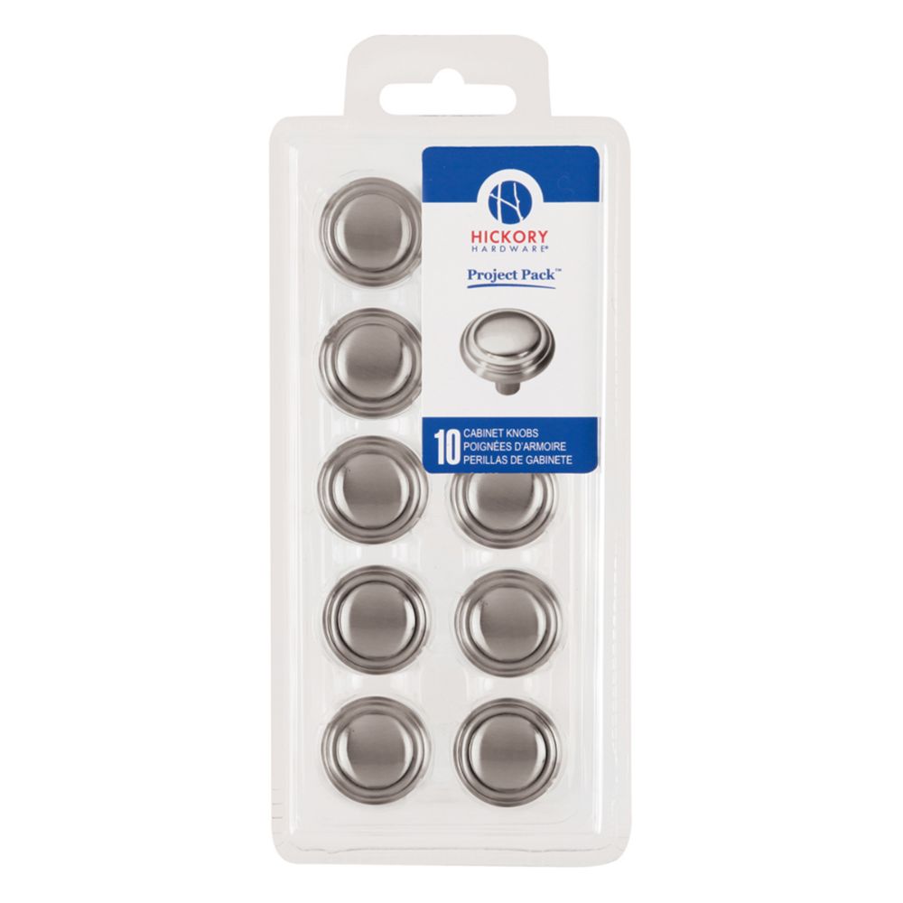 Hickory Hardware VP3464-SN Bel Aire Collection Knob 1-1/8 Inch (10 Pack) Satin Nickel Finish