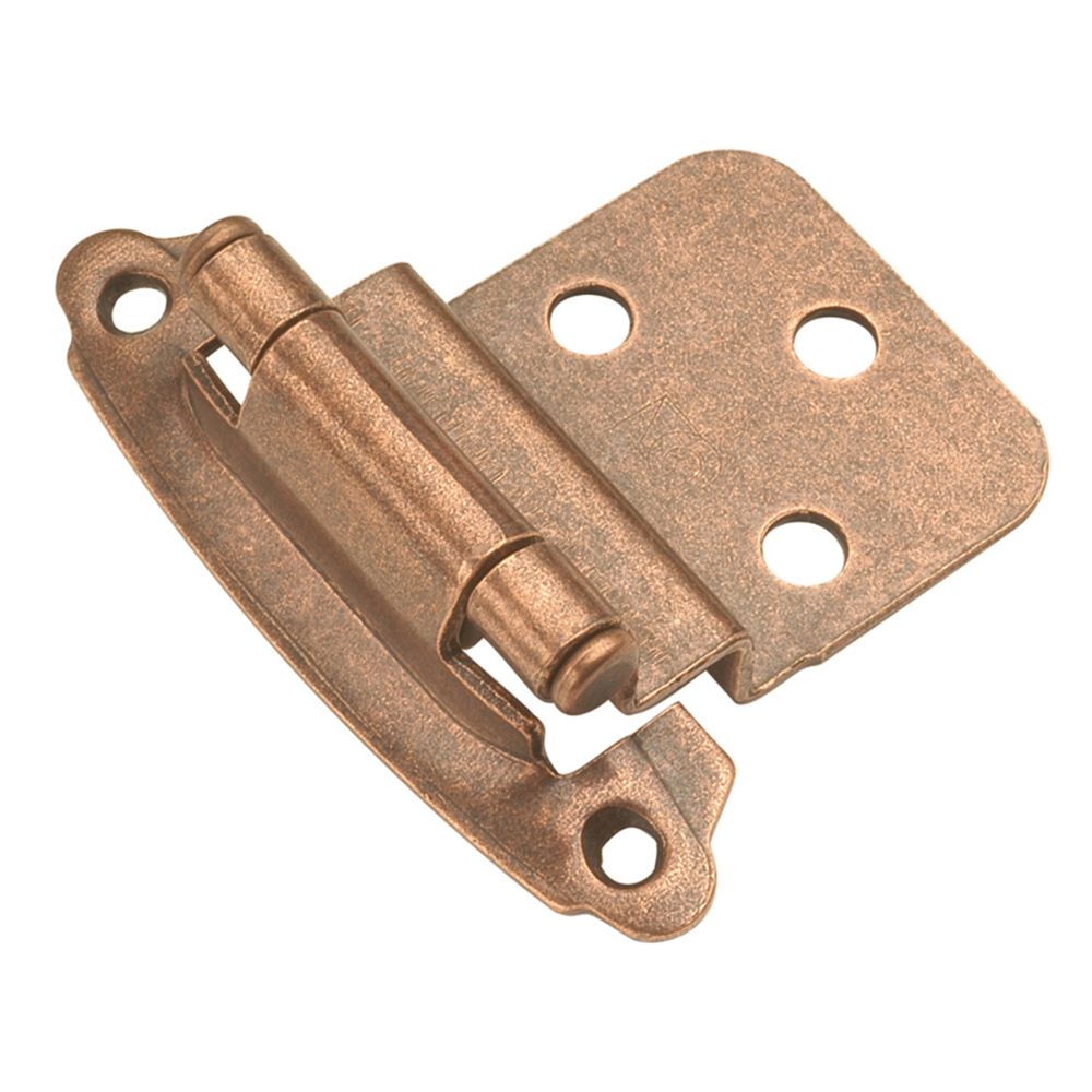 Hickory Hardware P243-AC Surface Self-Closing Collection Hinge SurFace Self Close (2 Pack) Antique Copper Finish