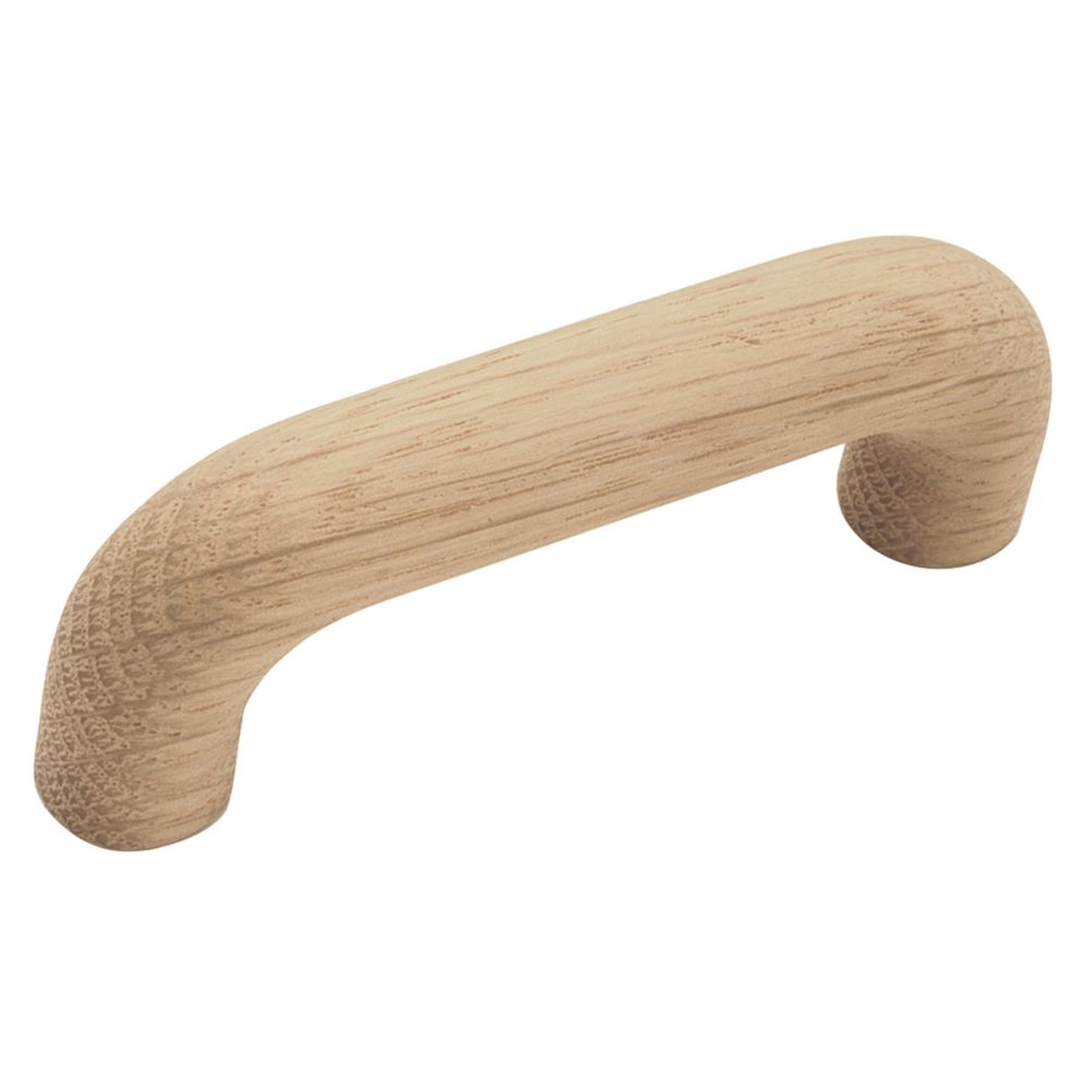 Hickory Hardware P673-UW Natural Woodcraft Collection Pull 3 Inch Center to Center Unfinished Wood Finish