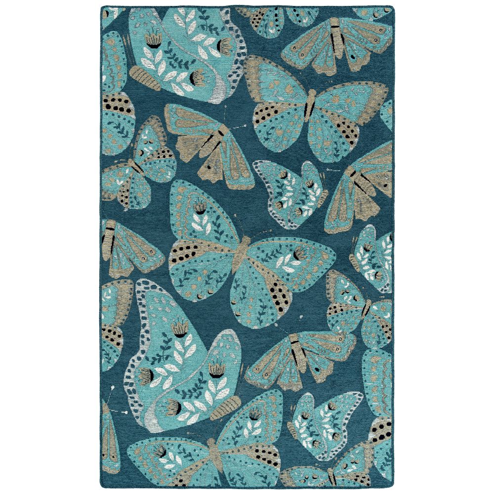 Hilary Farr by Kaleen Rugs HCC01-17-23 Critter Comforts Collection 2 ft. X 3 ft. Rectangle Indoor Rug in Blue