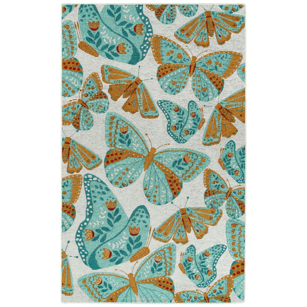 Hilary Farr by Kaleen Rugs HCC01-79-23 Critter Comforts Collection 2 ft. X 3 ft. Rectangle Indoor Rug in Light Blue