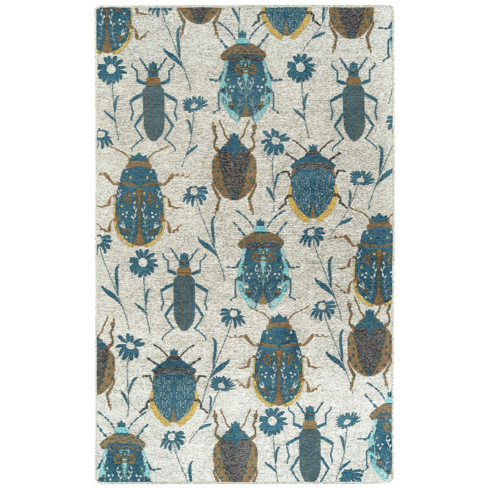 Hilary Farr by Kaleen Rugs HCC03-17-23 Critter Comforts Collection 2 ft. X 3 ft. Rectangle Indoor Rug in Blue
