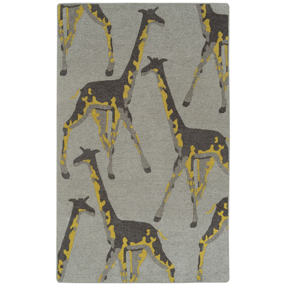 Hilary Farr by Kaleen Rugs HFA01-38-23 Forever Fauna Collection 2 ft. X 3 ft. Rectangle Indoor Rug in Charcoal