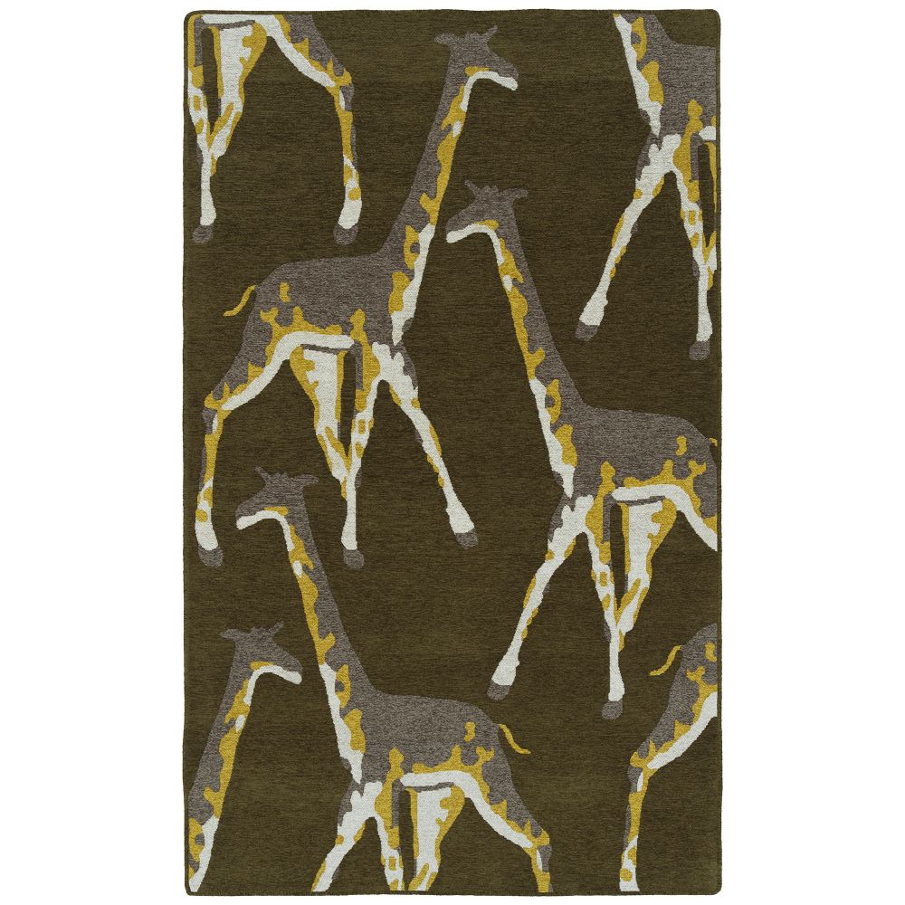 Hilary Farr by Kaleen Rugs HFA01-50-23 Forever Fauna Collection 2 ft. X 3 ft. Rectangle Indoor Rug in Green
