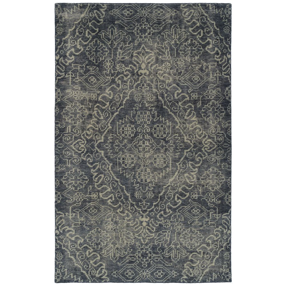 Hilary Farr by Kaleen Rugs HKE02-38 -23 Knotted Earth Collection 2 ft. X 3 ft. Rectangle Indoor Rug in Charcoal 
