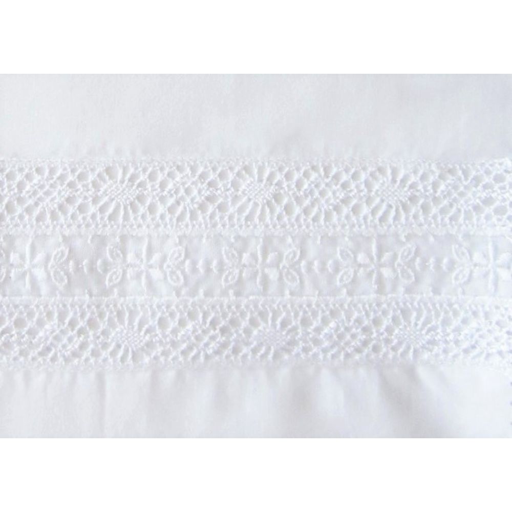 Home Treasures Linen 8555986759 Pamela Hand Towel in White / White