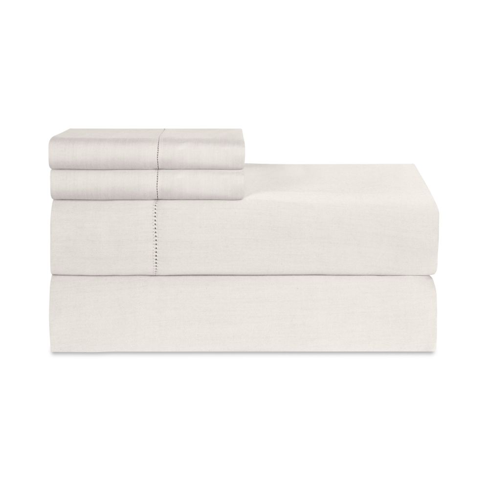 Home Treasures Linen EMATW2QFTDPE Atwood Queen Fitted Sheet - Pearl