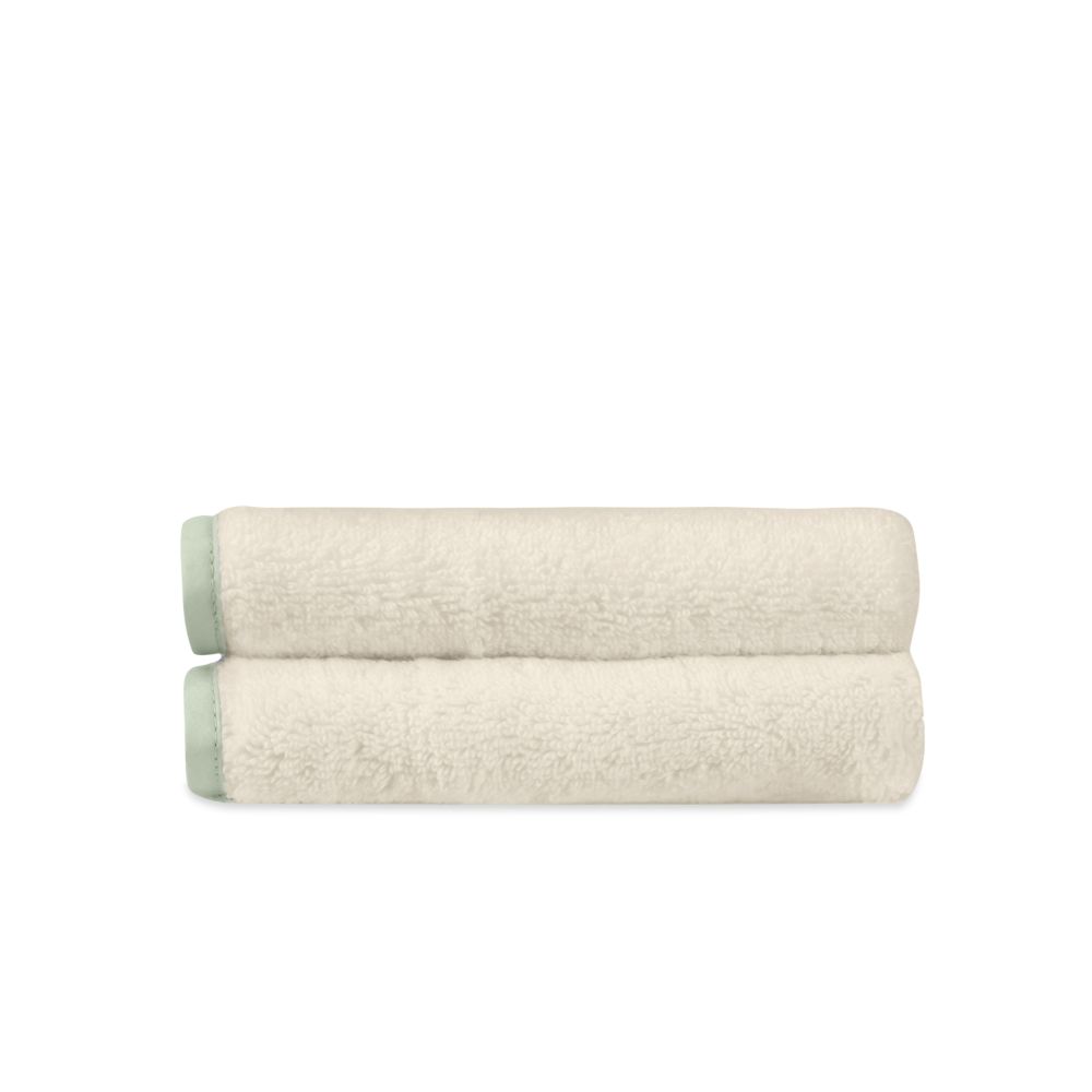 Home Treasures Linen EMBOD8FACIVEU Bodrum Face Towel - Ivory / Eucalipto