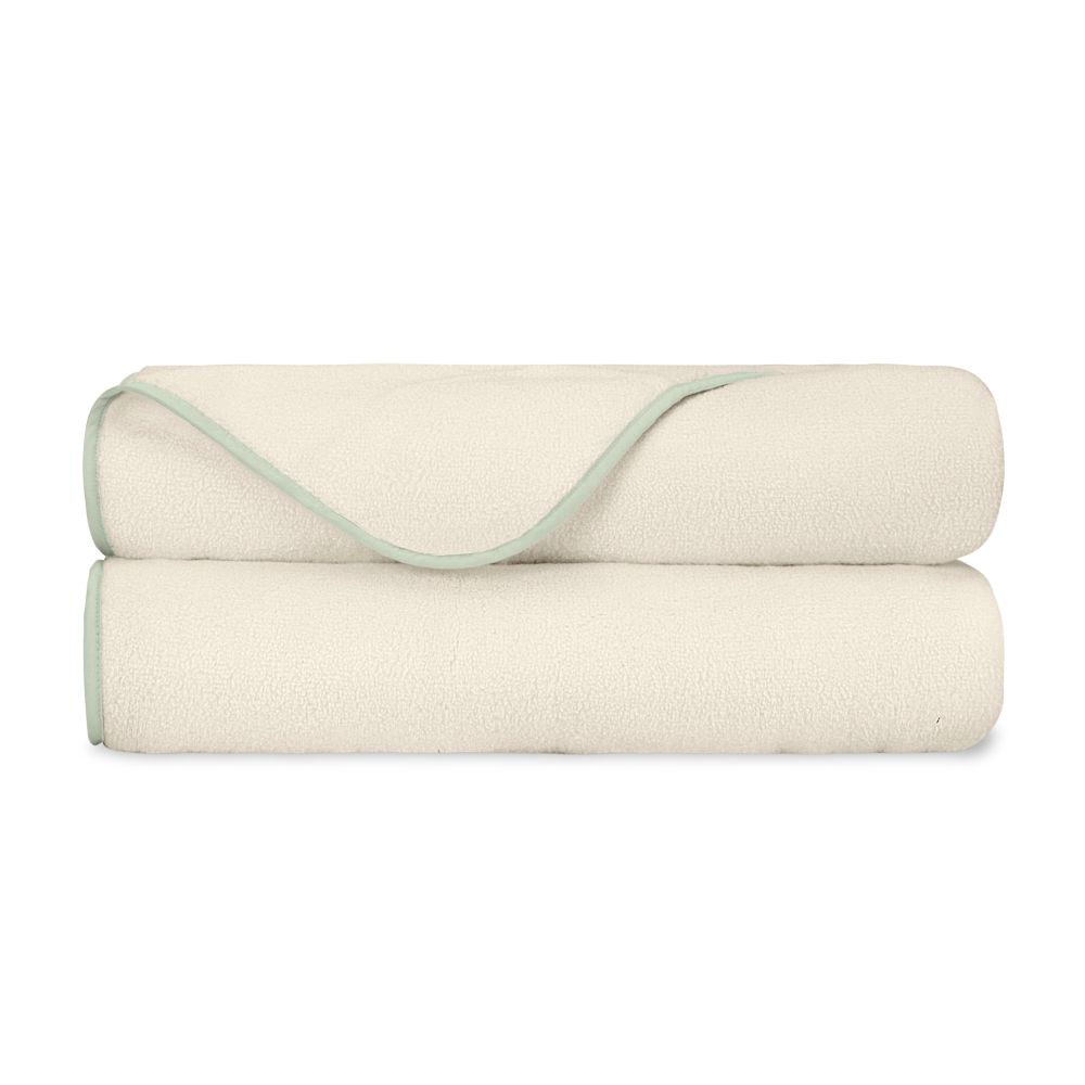 Home Treasures Linen EMBOD8HANIVEU Bodrum Hand Towel - Ivory / Eucalipto