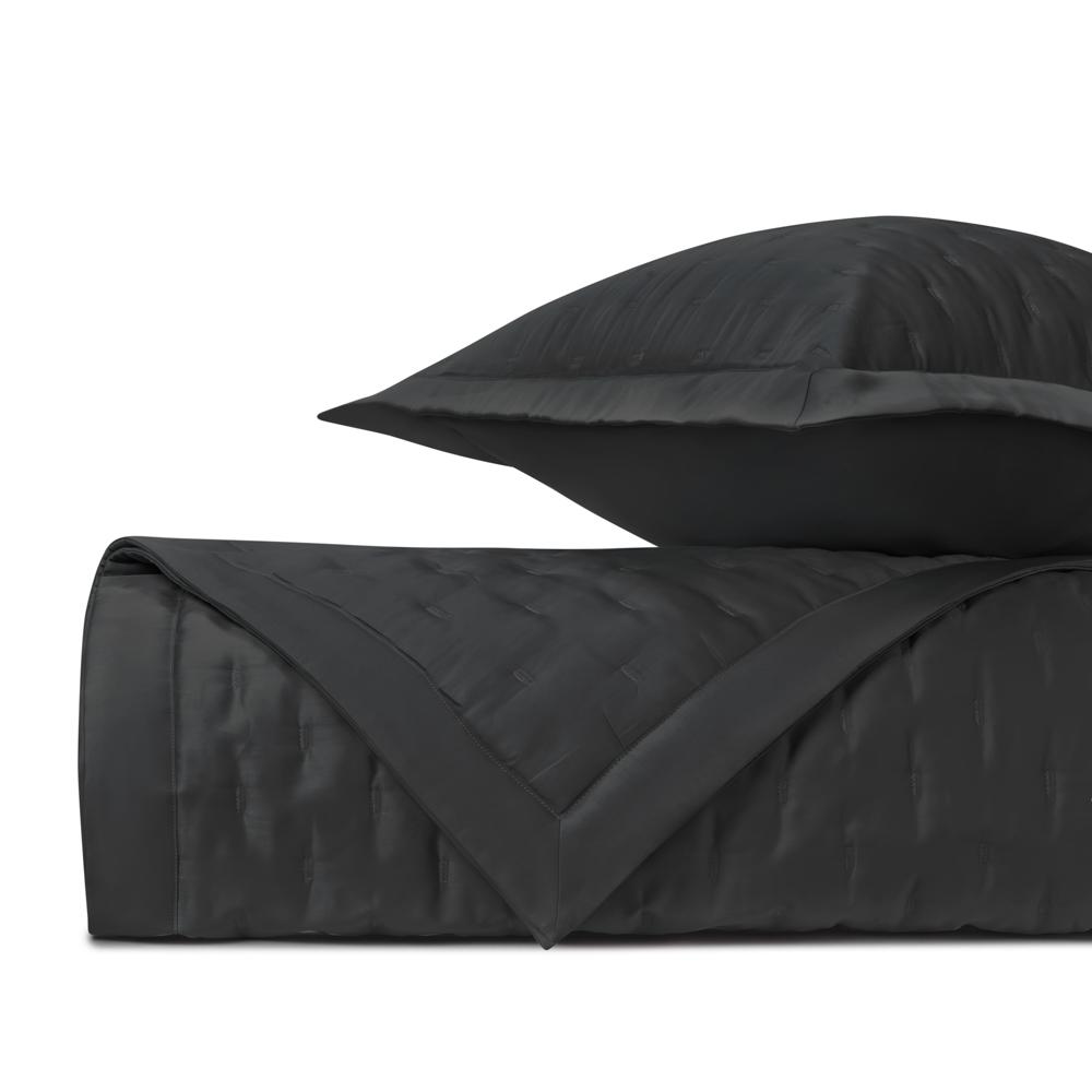 Home Treasures Linen fil-51519 Bed Quilting Fil Coupe King/California King Quilted Coverlet Set in Black