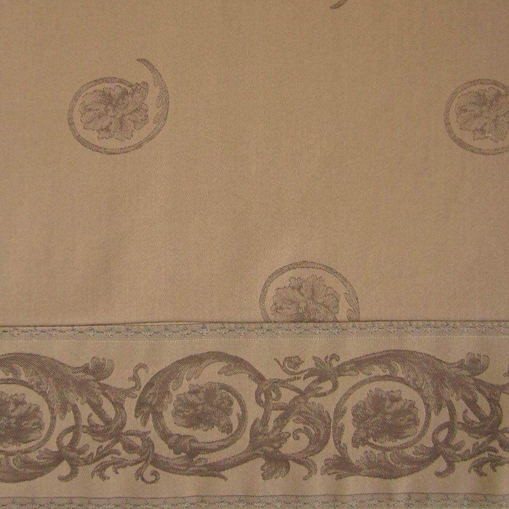 Home Treasures Linen EMFIR2KCASSMFB Firenze King Pillowcases - Sm. Acanthus / Fawn Bark