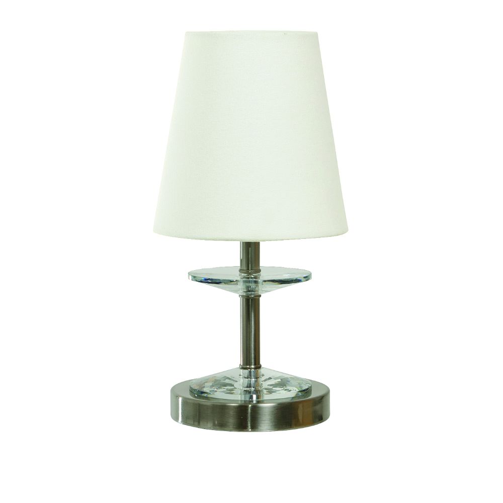 House of Troy B204-SN Bryson  Mini Crystal Disk Satin Nickel Accent Lamp