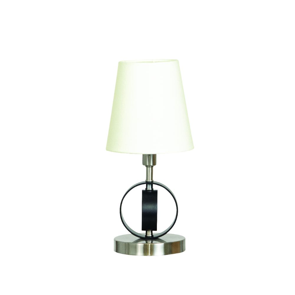 House of Troy B209-SN/BLK Bryson  Mini 4" Ring Satin Nickel With Black Rings Accent Lamp