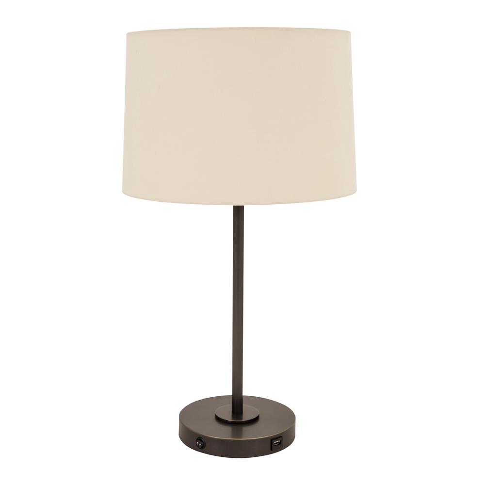 House of Troy BR150-OB Brandon Table Lamp with USB Port in Oil Rubbed Bronze