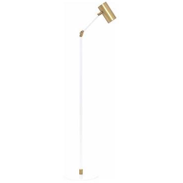 House of Troy C300-WB/WT Cavendish LED Task Floor Lamp in Weathered Brass and White