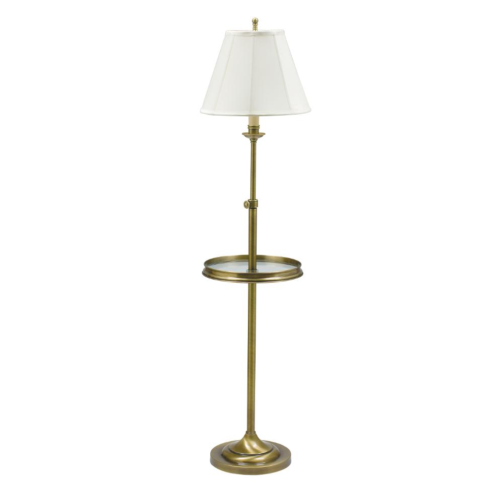 House of Troy CL202-AB Club Adjustable Floor Lamp with Table