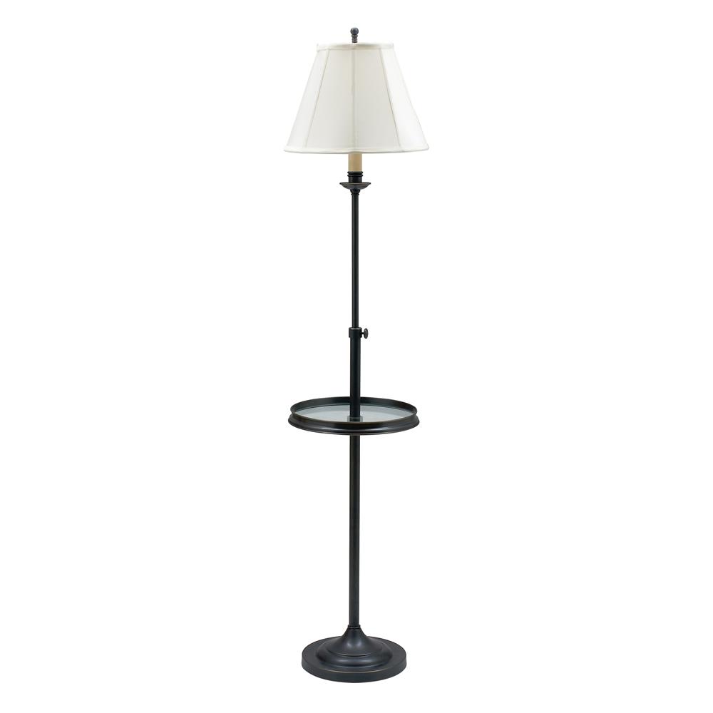 House of Troy CL202-OB Club Adjustable Floor Lamp with Table
