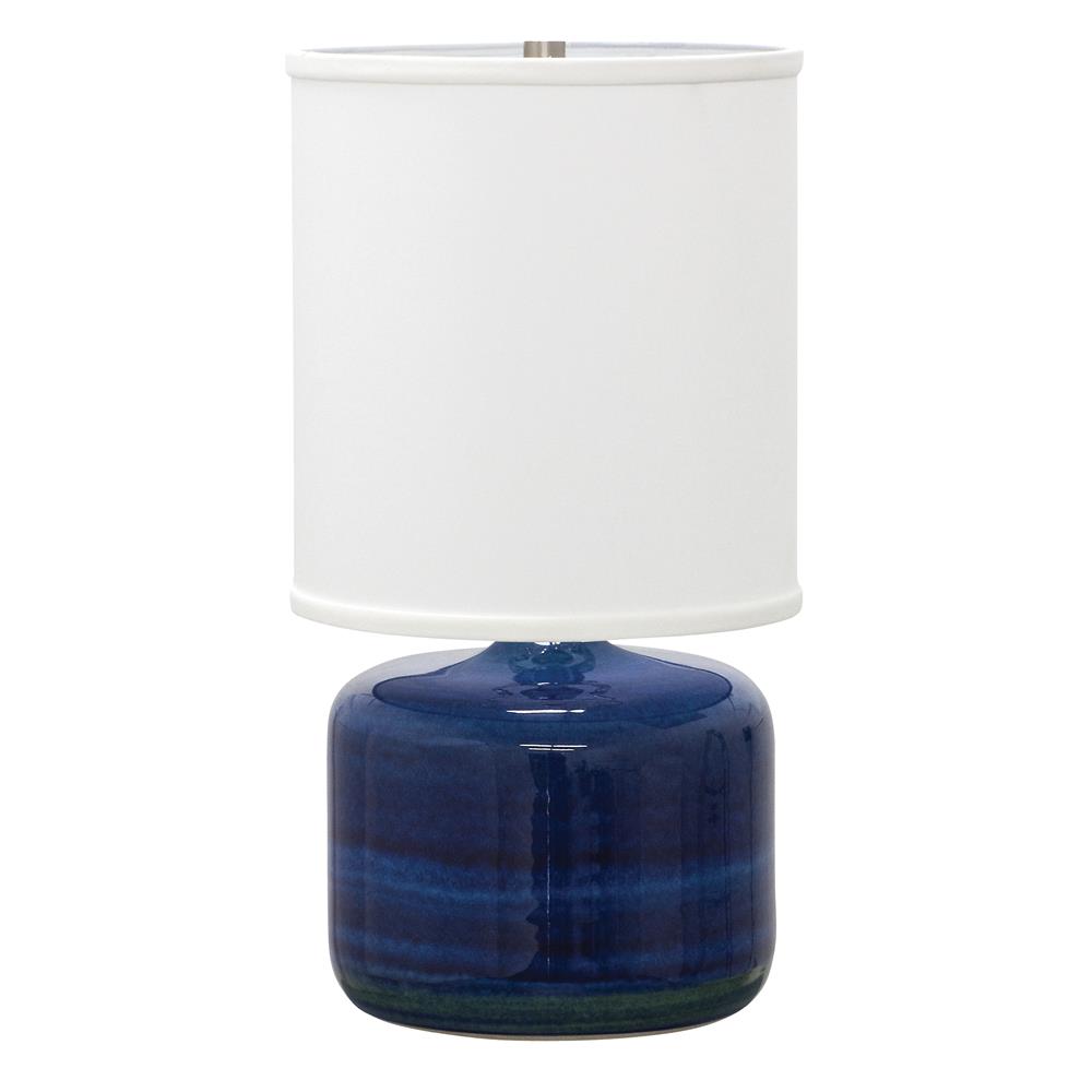 House of Troy GS120-BG Scatchard 19.5" Table Lamp in Blue Gloss