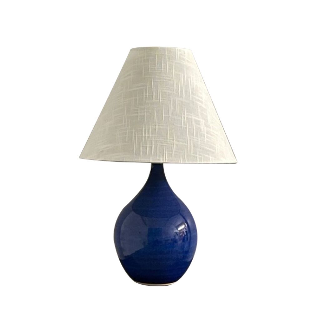 House of Troy GS200-IMB Scatchard 19" Stoneware Accent Lamp In Imperial Blue