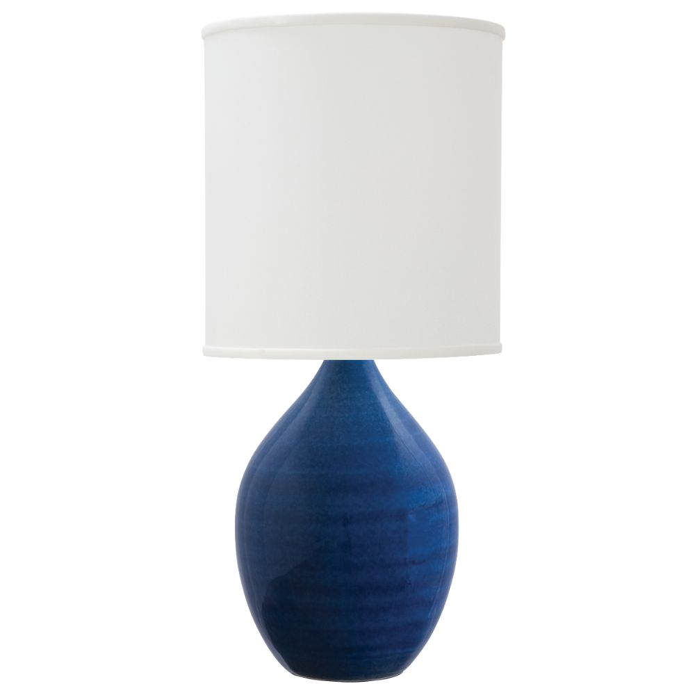 House of Troy GS201-BG Scatchard 20.5" Stoneware Table Lamp in Blue Gloss