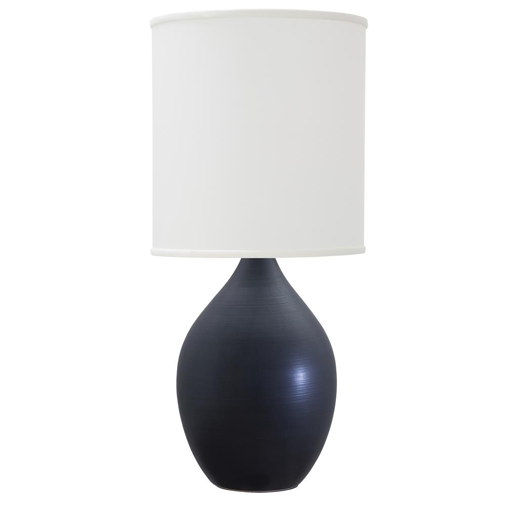 House of Troy GS201-SBG Scatchard 20.5" Stoneware Table Lamp in Scored Blue Gloss