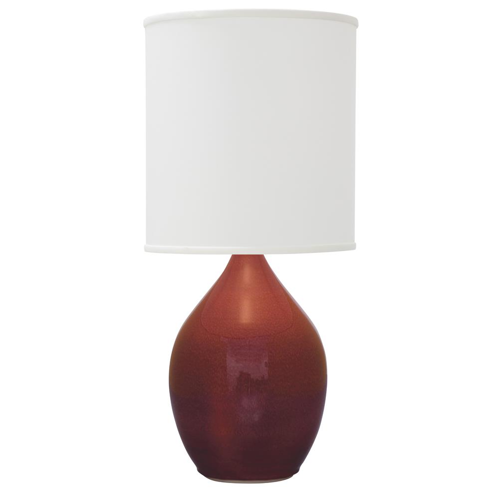 House of Troy GS201-CR Scatchard 20.5" Stoneware Table Lamp in Crimson Red